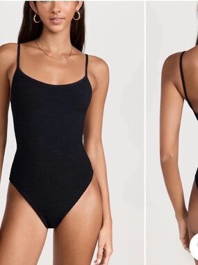 Hunza G Pamela One Piece Swimsuit in black O/S
